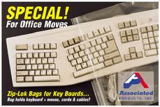 Keyboard Bags, 14" x 24" x 4mil Clear Poly Associated Products, Inc. 800-535-2192